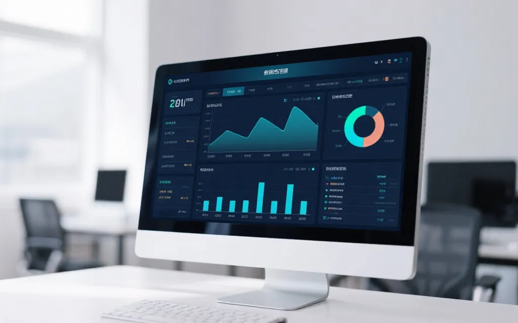 电脑屏幕显示数据直播界面，简洁明了